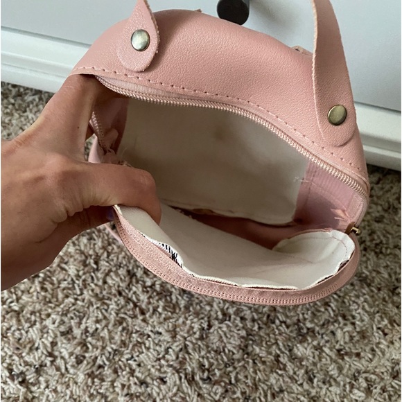 Shein Mini Pink Plaid Backpack - Picture 7 of 11